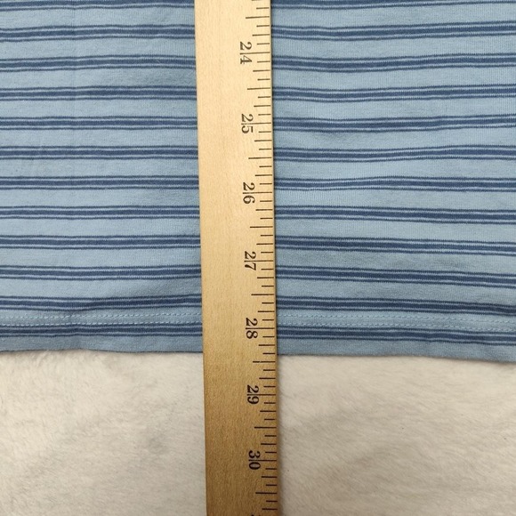 Vineyard Vines Edgartown Polo Shirt Mens Large Blue Stripe Pima Cotton Stretch - Picture 11 of 12